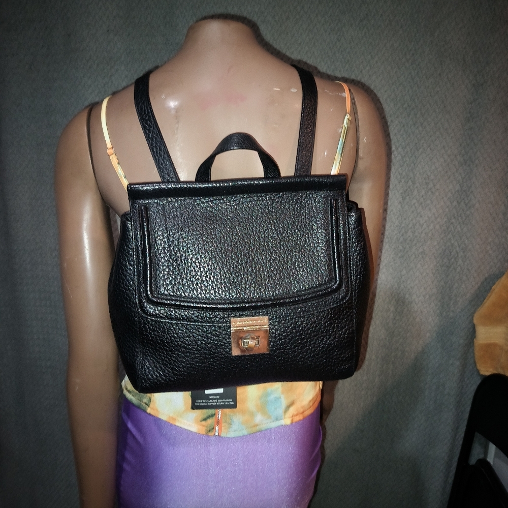 Kate Spade New York Everett Way Black Pebbled Leather Backpack
